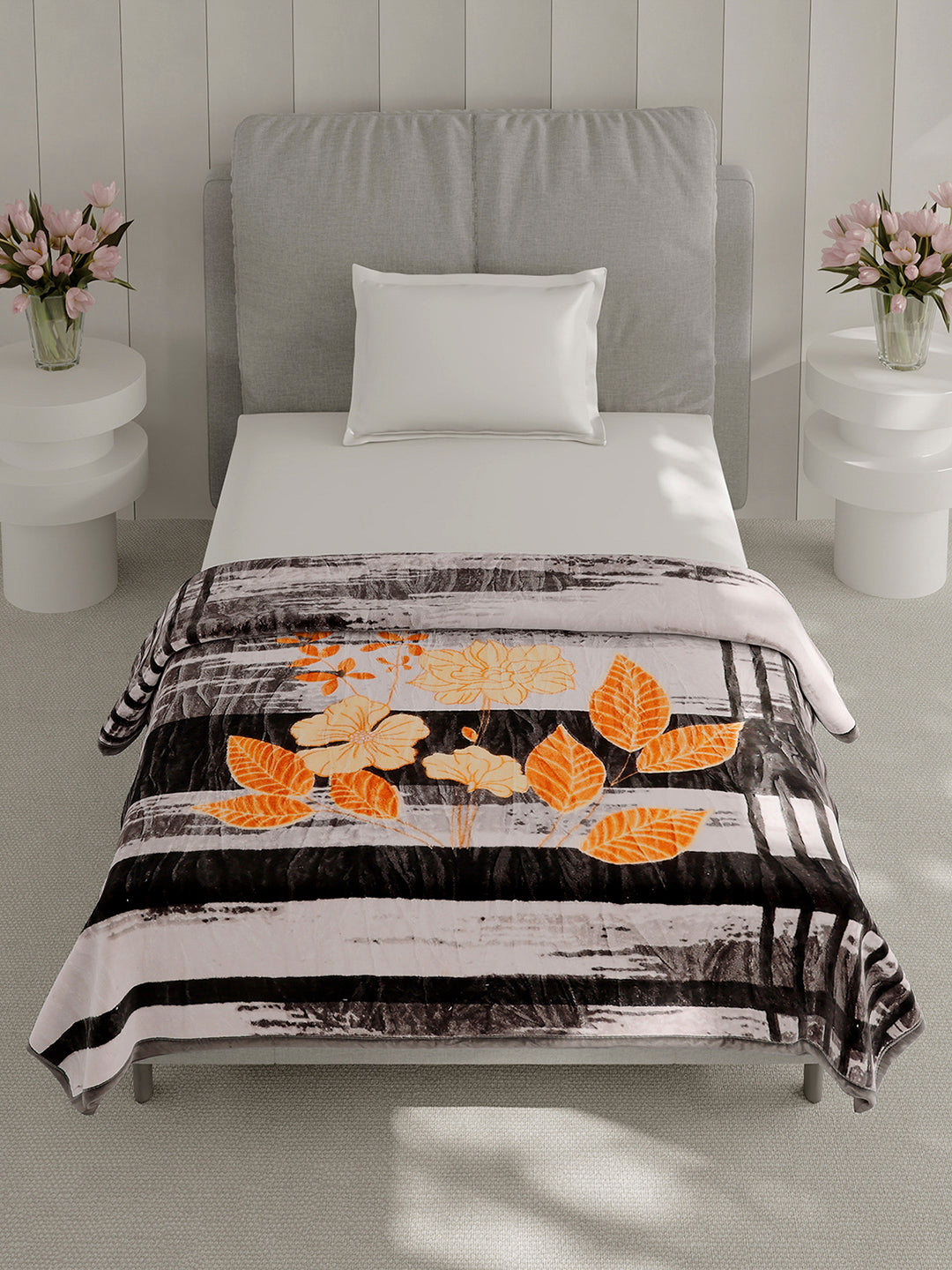 Printed Single Bed 1 Ply Blanket for Heavy Winter - (Soulmate)