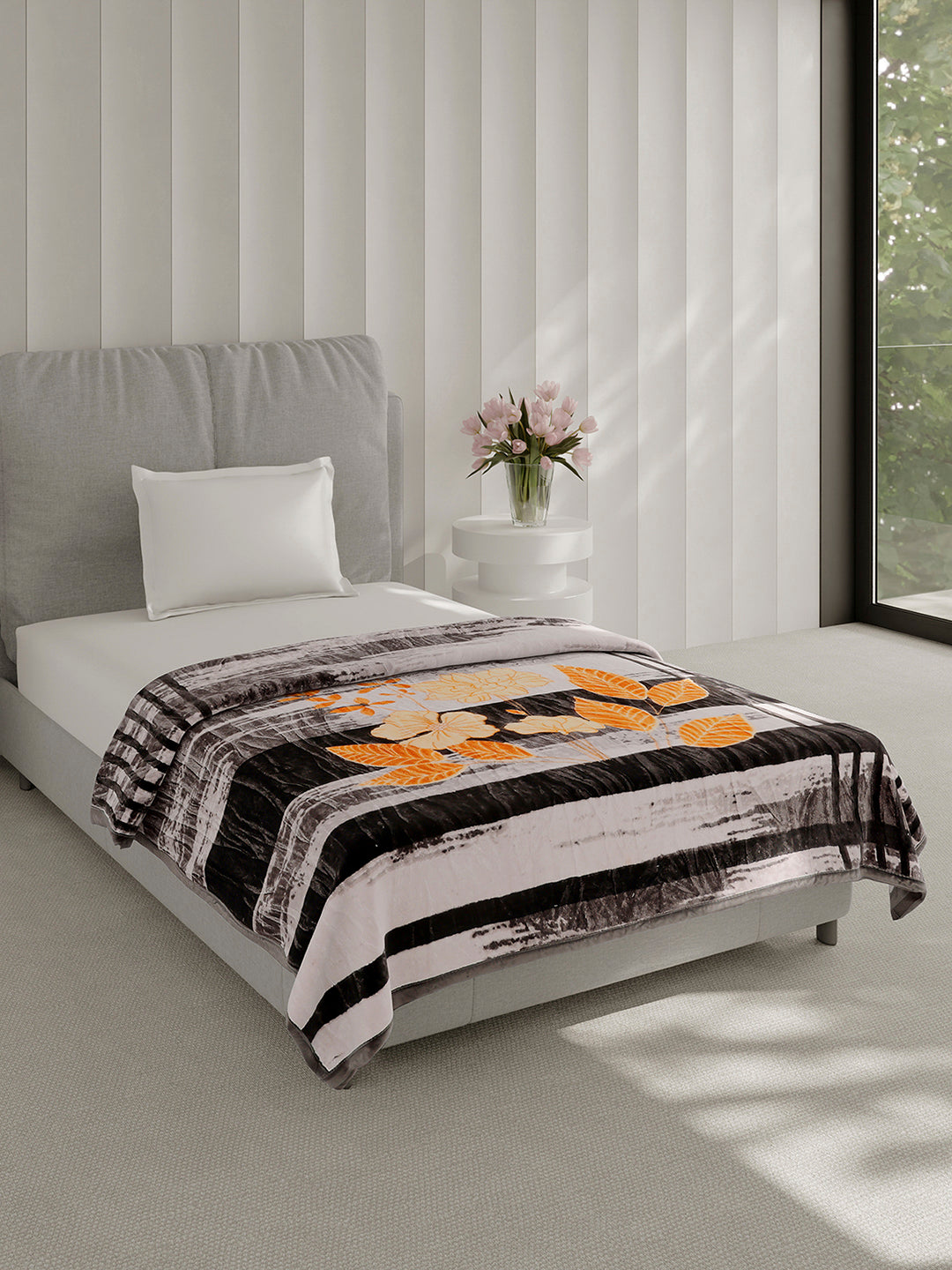 Printed Single Bed 1 Ply Blanket for Heavy Winter - (Soulmate)