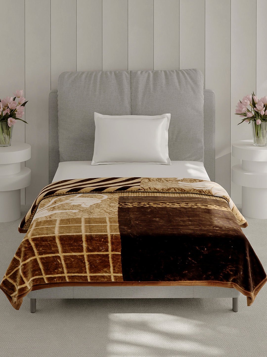 Printed Single Bed 1 Ply Blanket for Heavy Winter - (Soulmate)