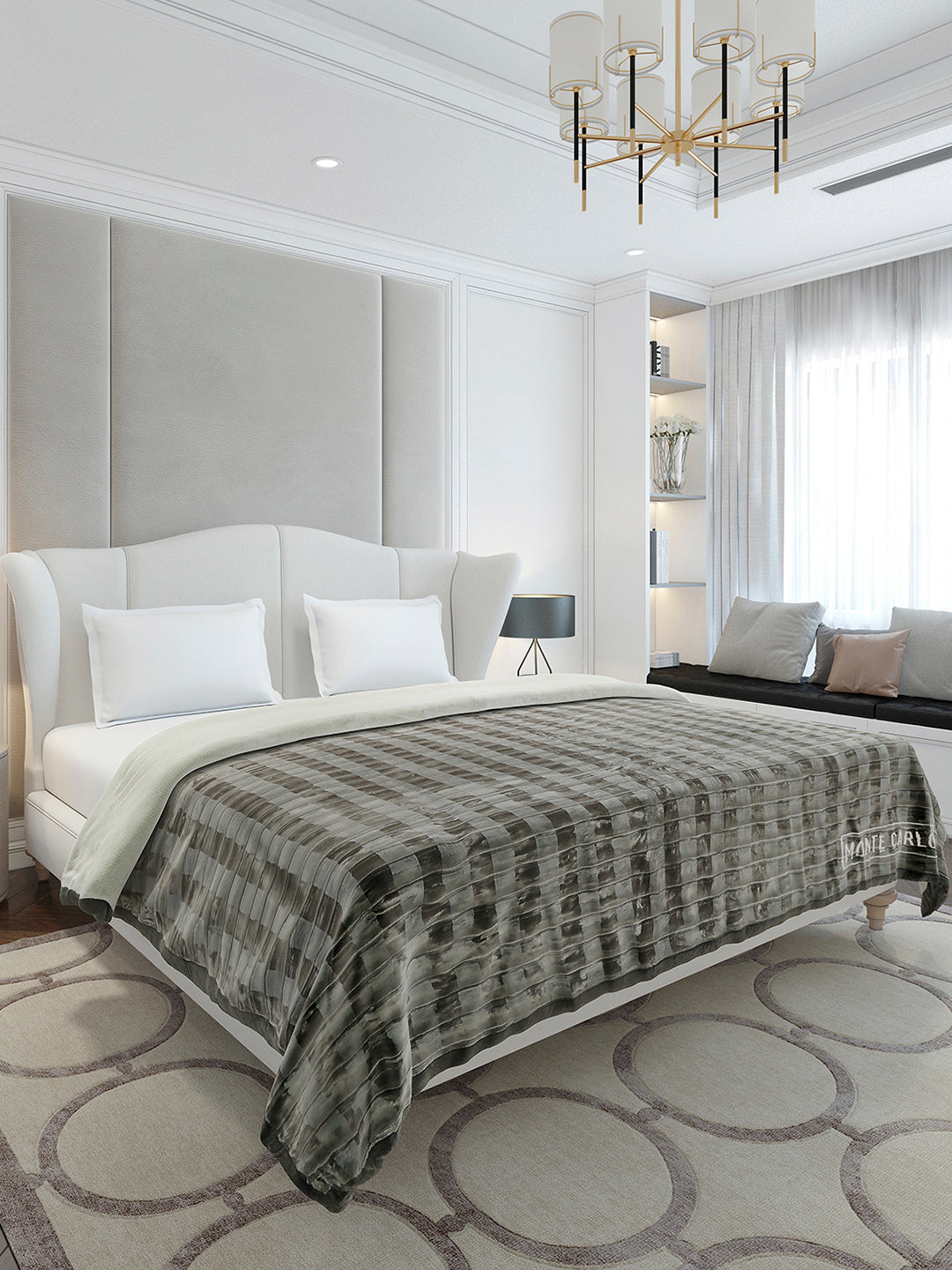 Printed Double Bed 2 Ply, 720 GSM Blanket for Heavy Winter - (Vibe Tribe)