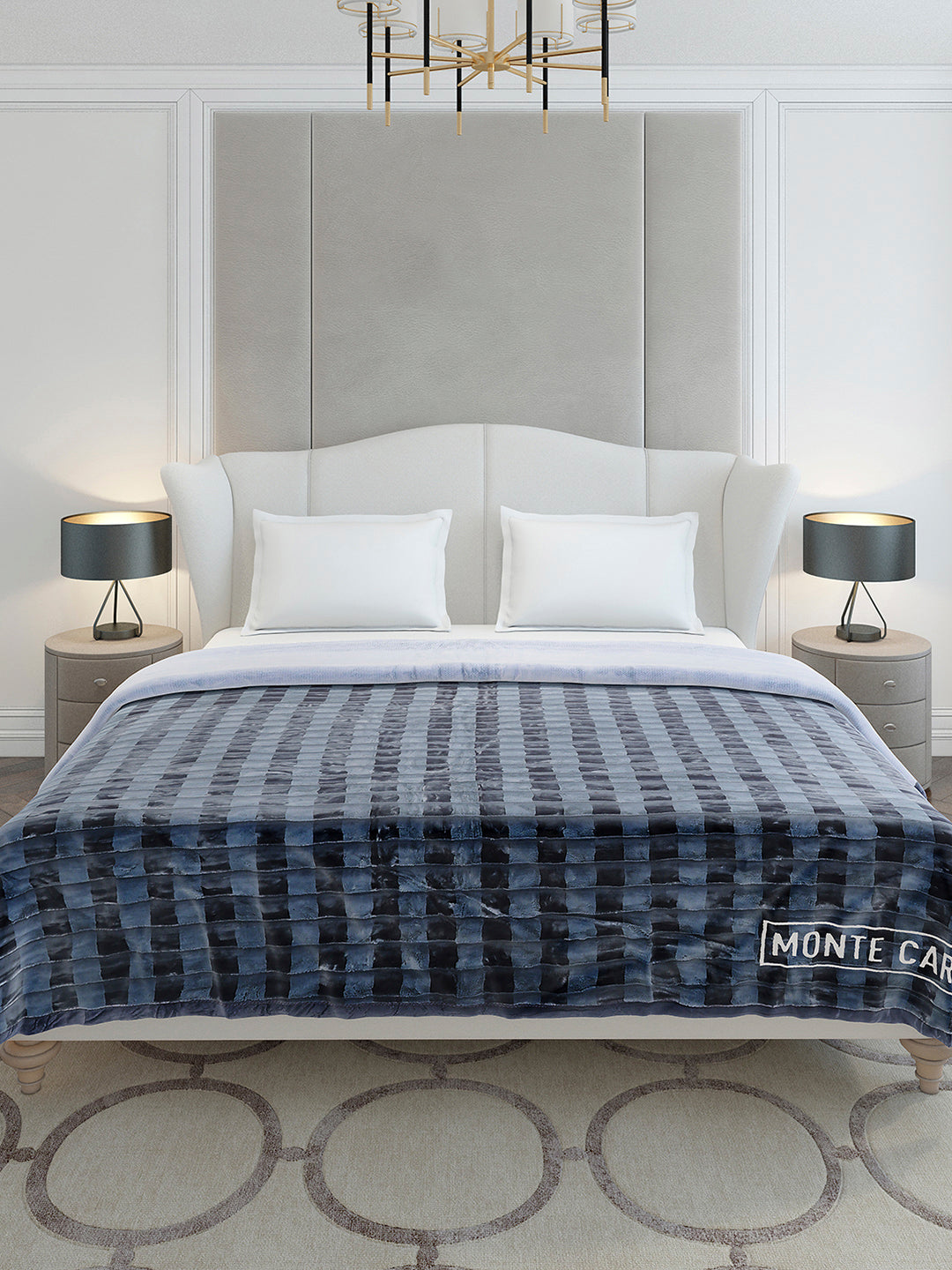 Printed Double Bed 2 Ply, 720 GSM Blanket for Heavy Winter - (Vibe Tribe)