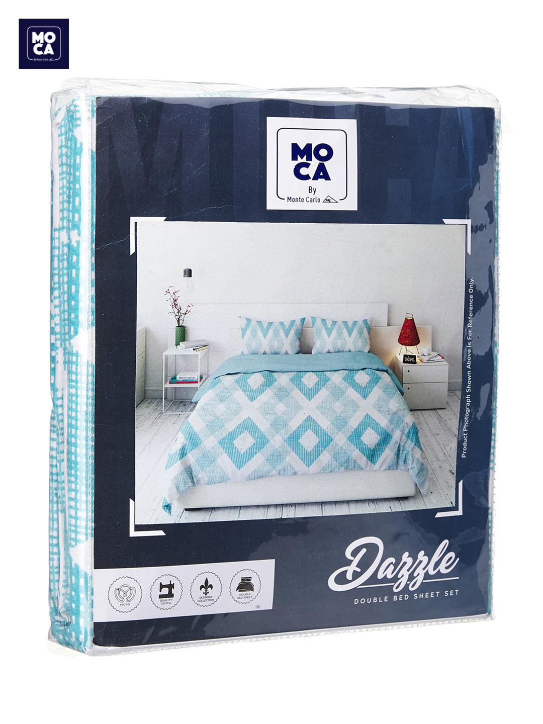 120 GSM Polyester Double Bed 1 Bedsheet with 2 Pillow Covers (Dazzle)