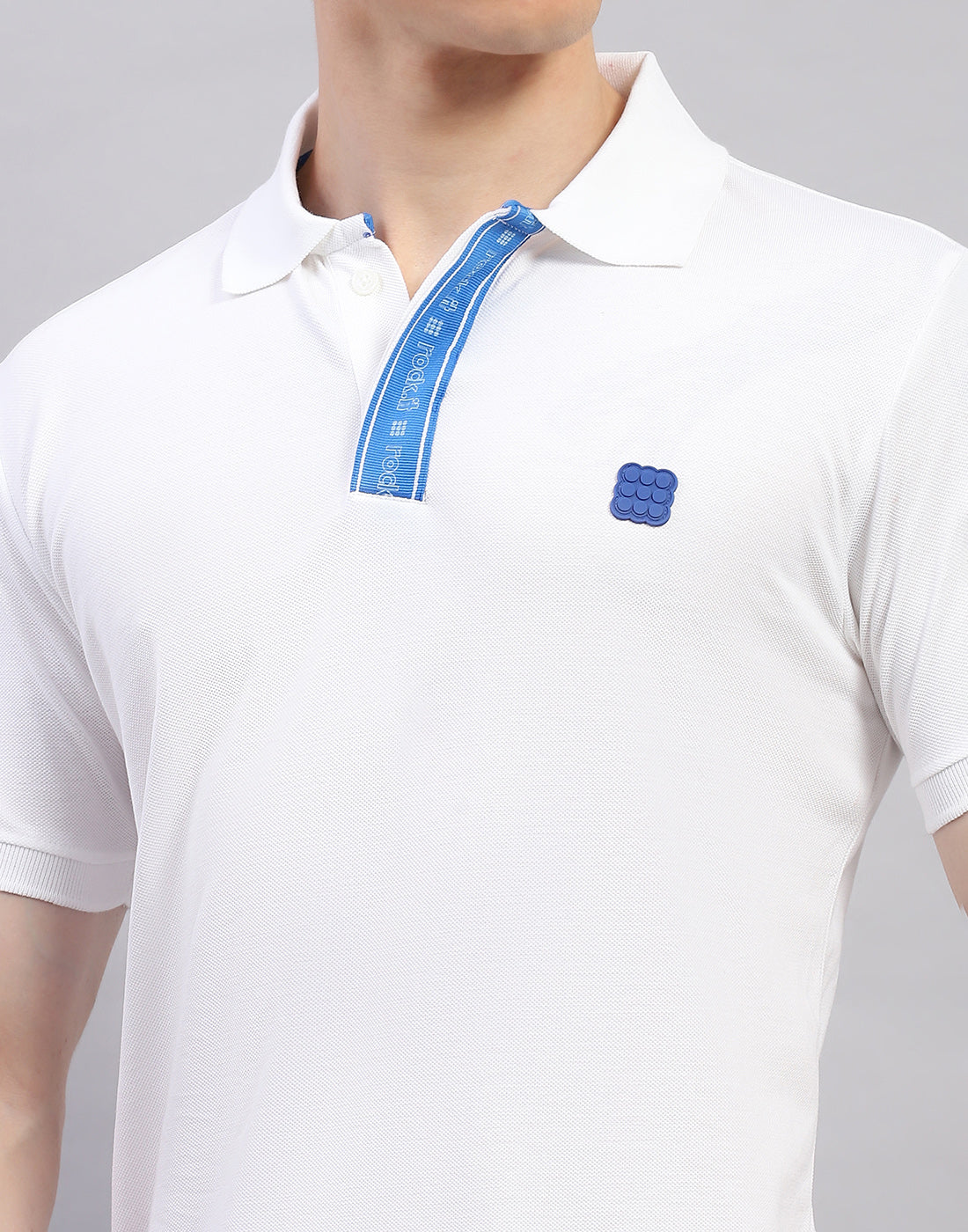 Rock.it Men White Solid Polo Collar Half Sleeve T-Shirt