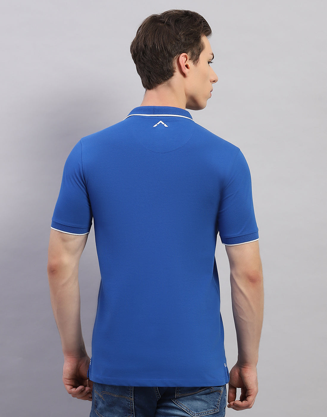 Rock.it Men Blue Solid Polo Collar Half Sleeve T-Shirt