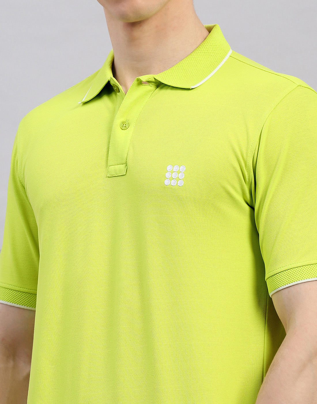 Rock.it Men Green Solid Polo Collar Half Sleeve T-Shirt
