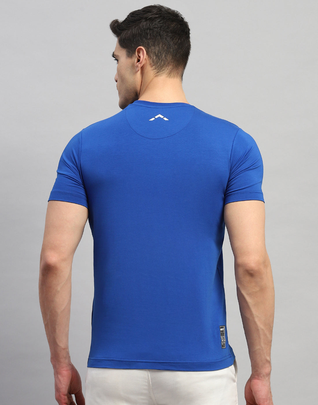 Rock.it Men Blue Solid Round Neck Half Sleeve T-Shirt