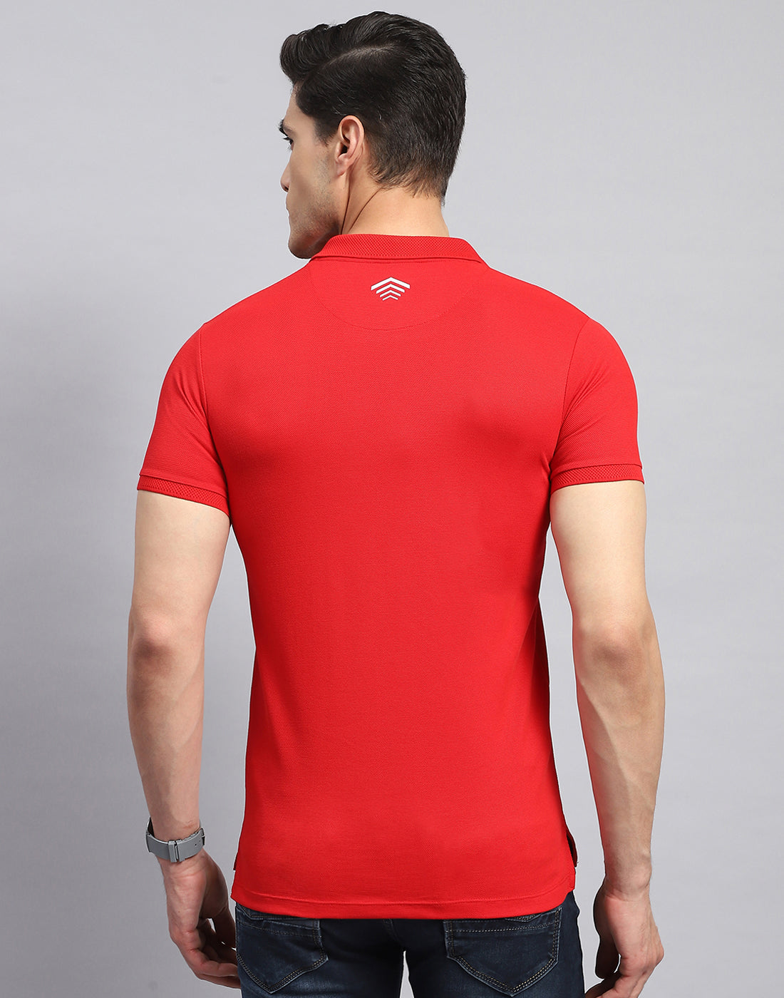 Rock.it Men Red Solid Collar Half Sleeve T-Shirt