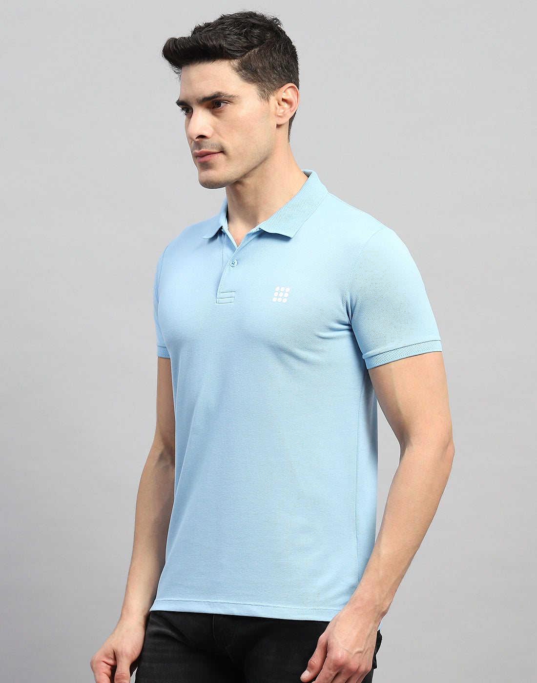 Rock.it Men Blue Solid Polo Collar Half Sleeve T-Shirt