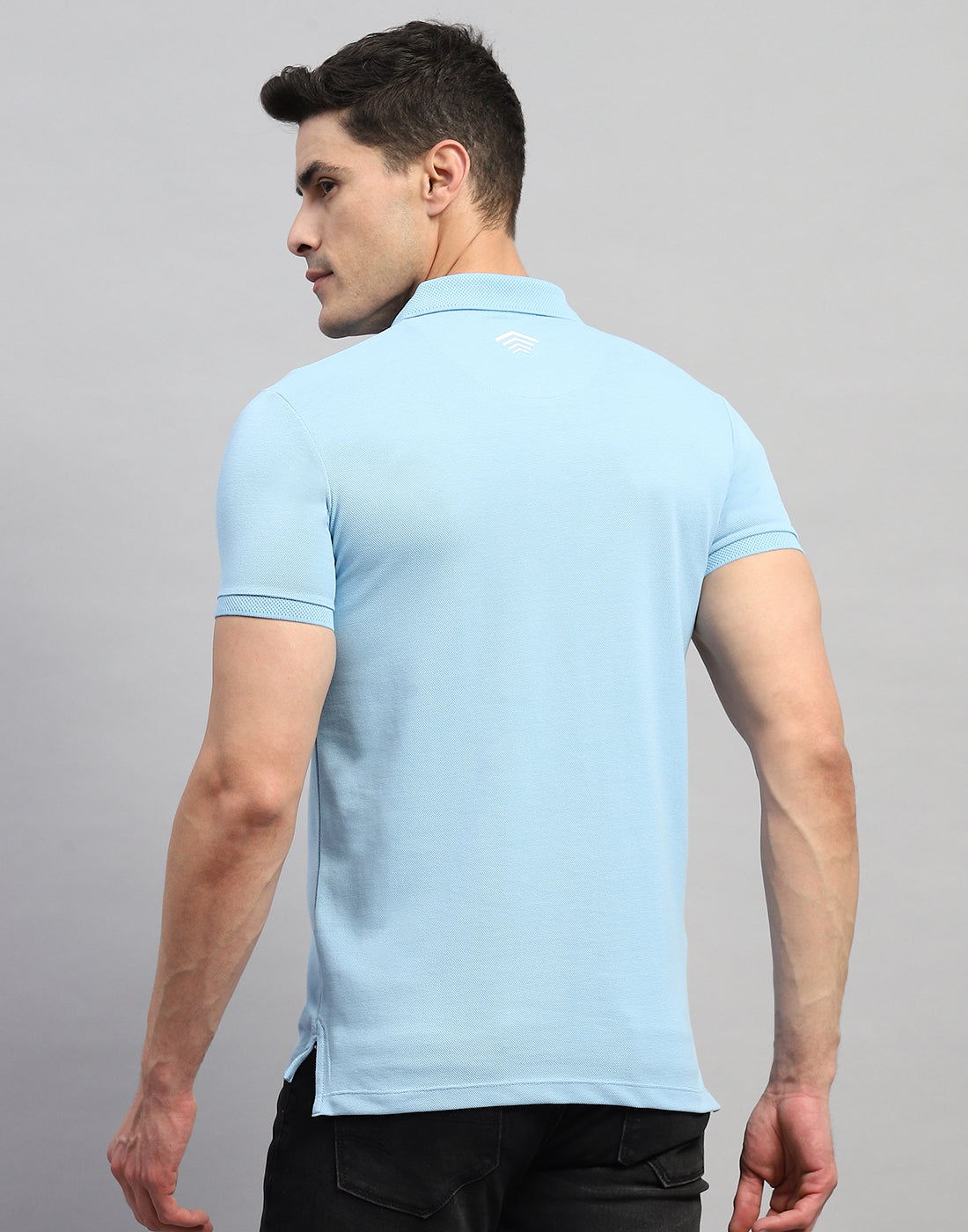 Rock.it Men Blue Solid Polo Collar Half Sleeve T-Shirt