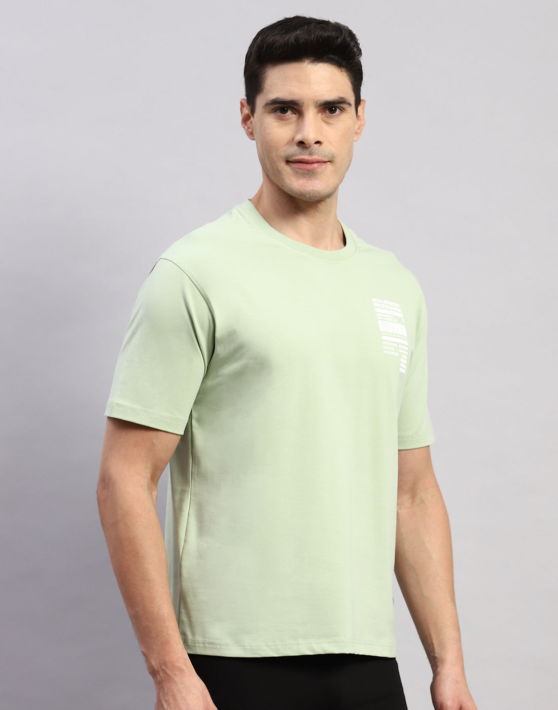 Rock.it Men Green Printed Round Neck Half Sleeve T-Shirt