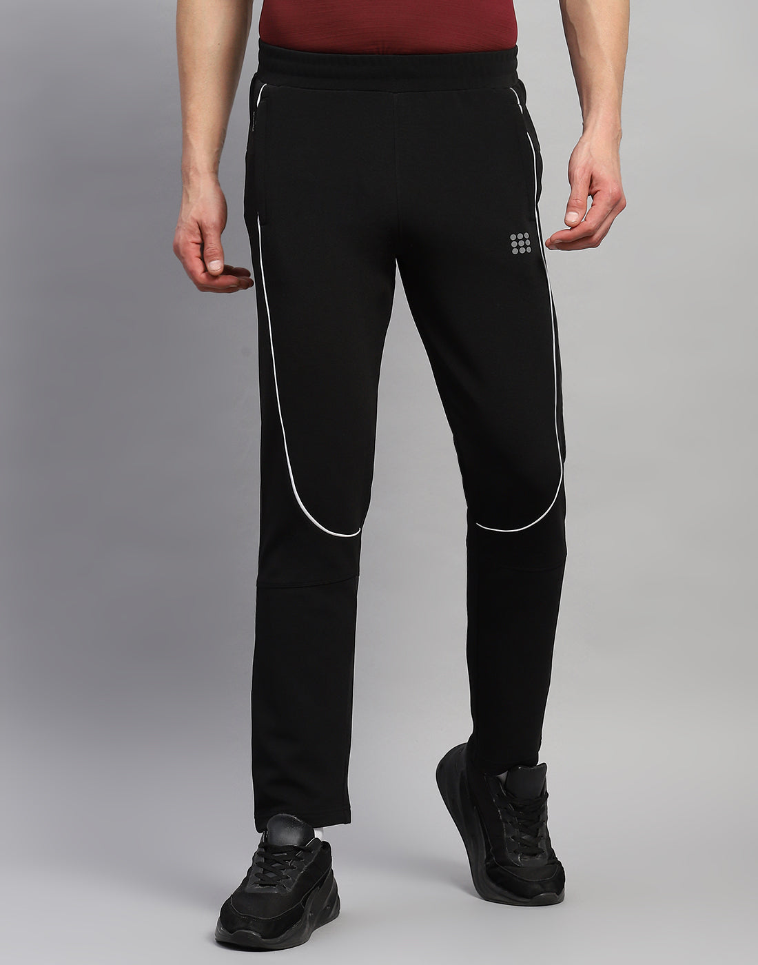 Rock.it Men Black Solid Regular Fit Lower