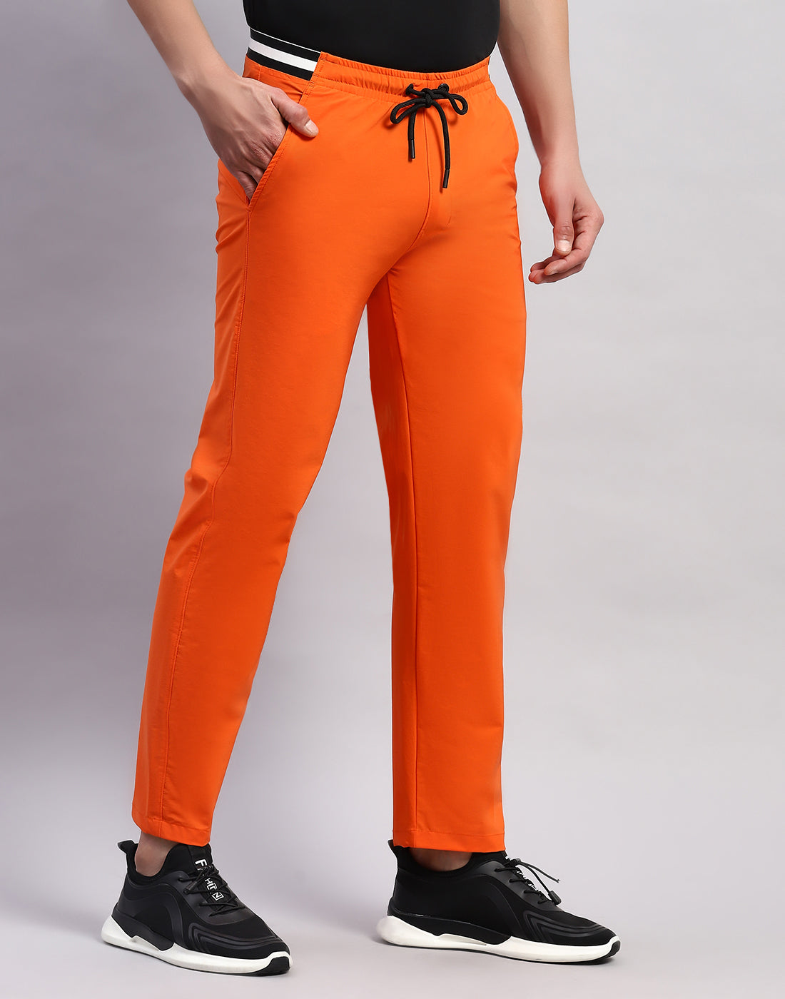Rock.it Men Orange Printed Smart Fit Lower