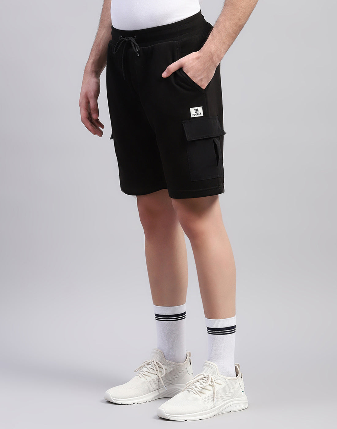 Rock.it Men Black Solid Regular Fit Short