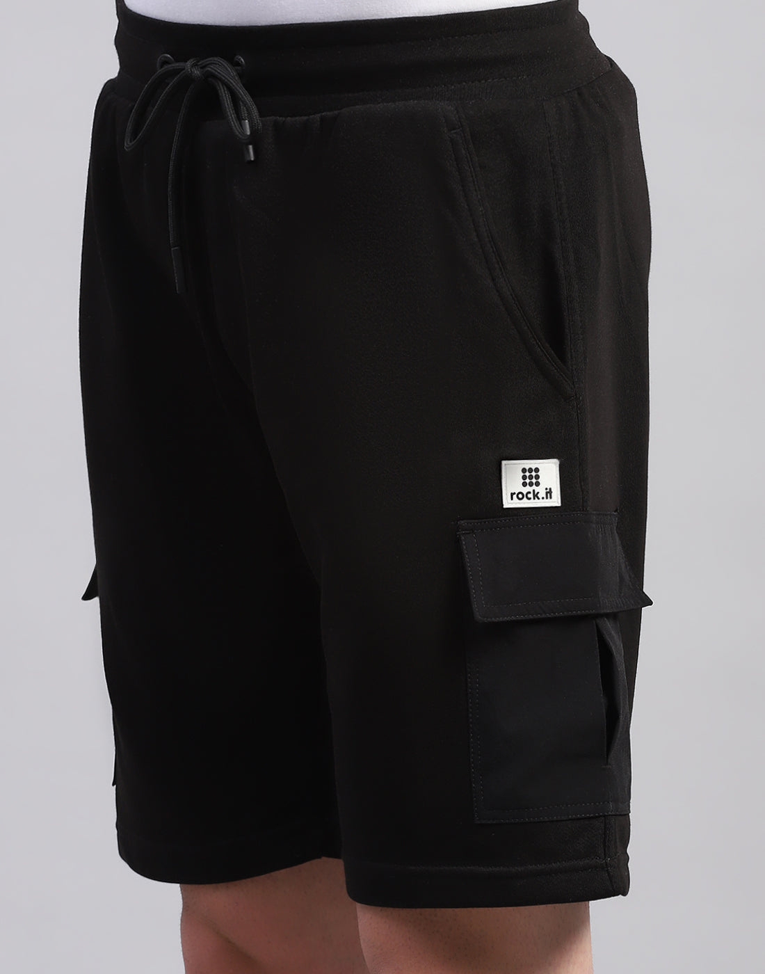 Rock.it Men Black Solid Regular Fit Short