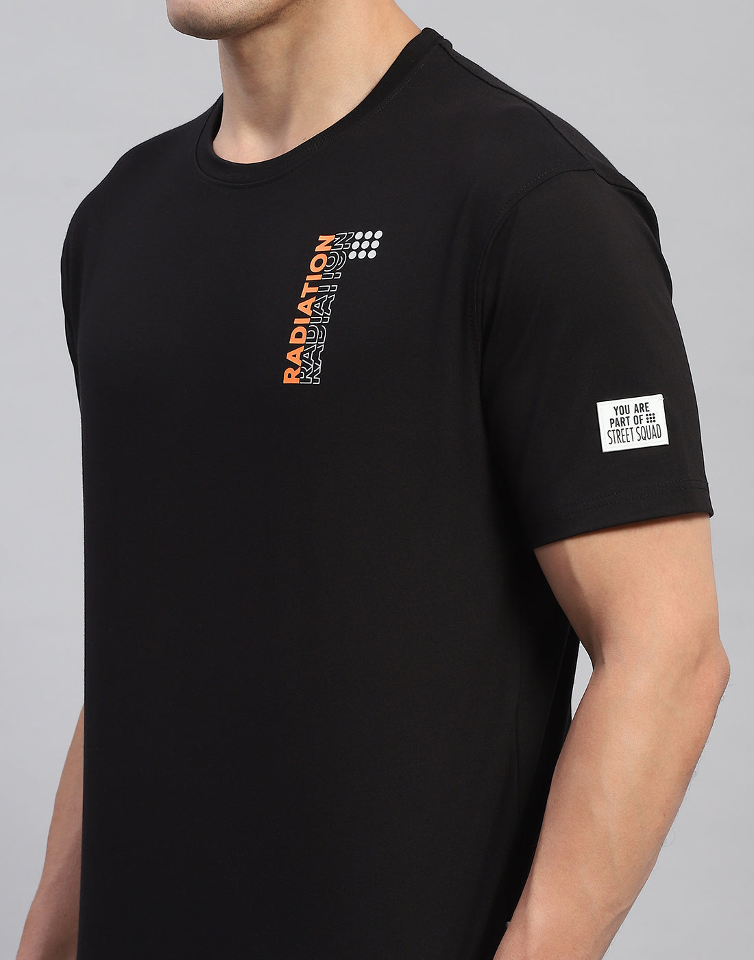 Rock.it Men Black Printed Round Neck Half Sleeve T-Shirt