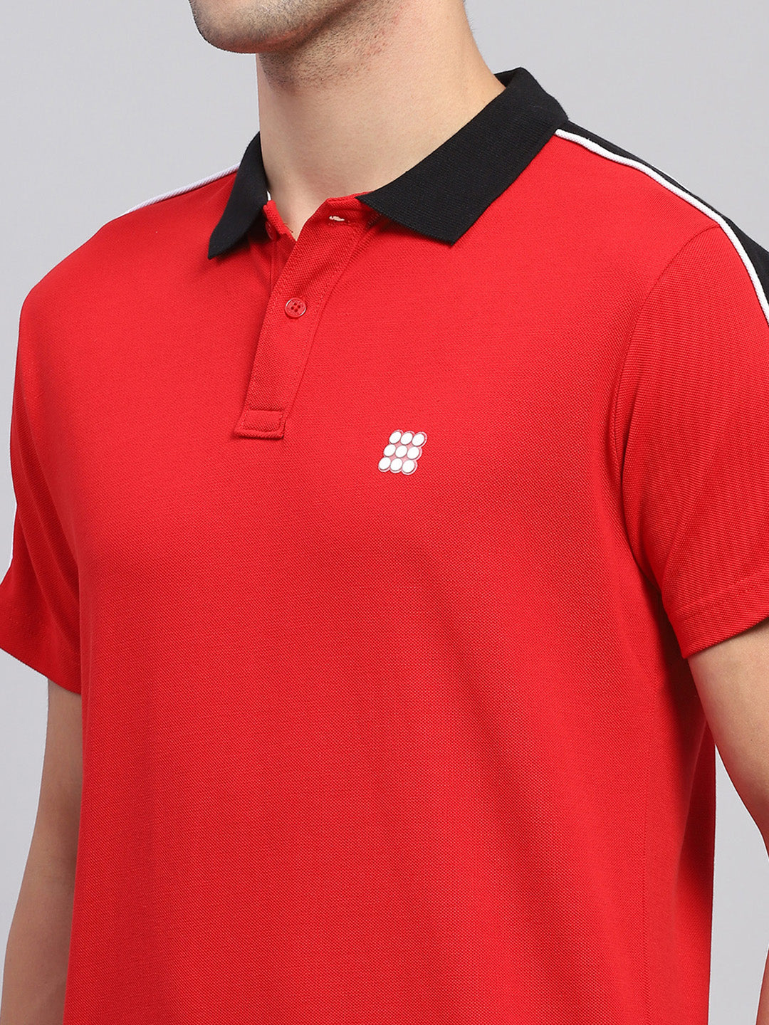 Rock.it Men Red Solid Collar Half Sleeve T-Shirt