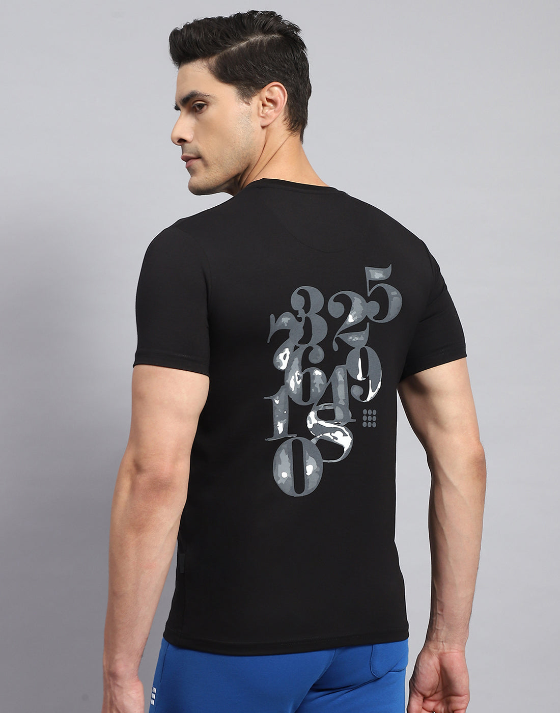 Rock.it Men Black Printed Round Neck Half Sleeve T-Shirt