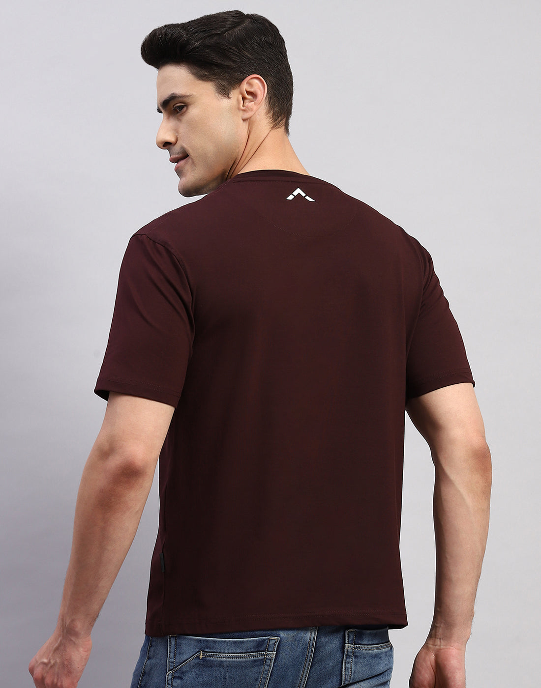 Rock.it Men Maroon Printed Round Neck Half Sleeve T-Shirt