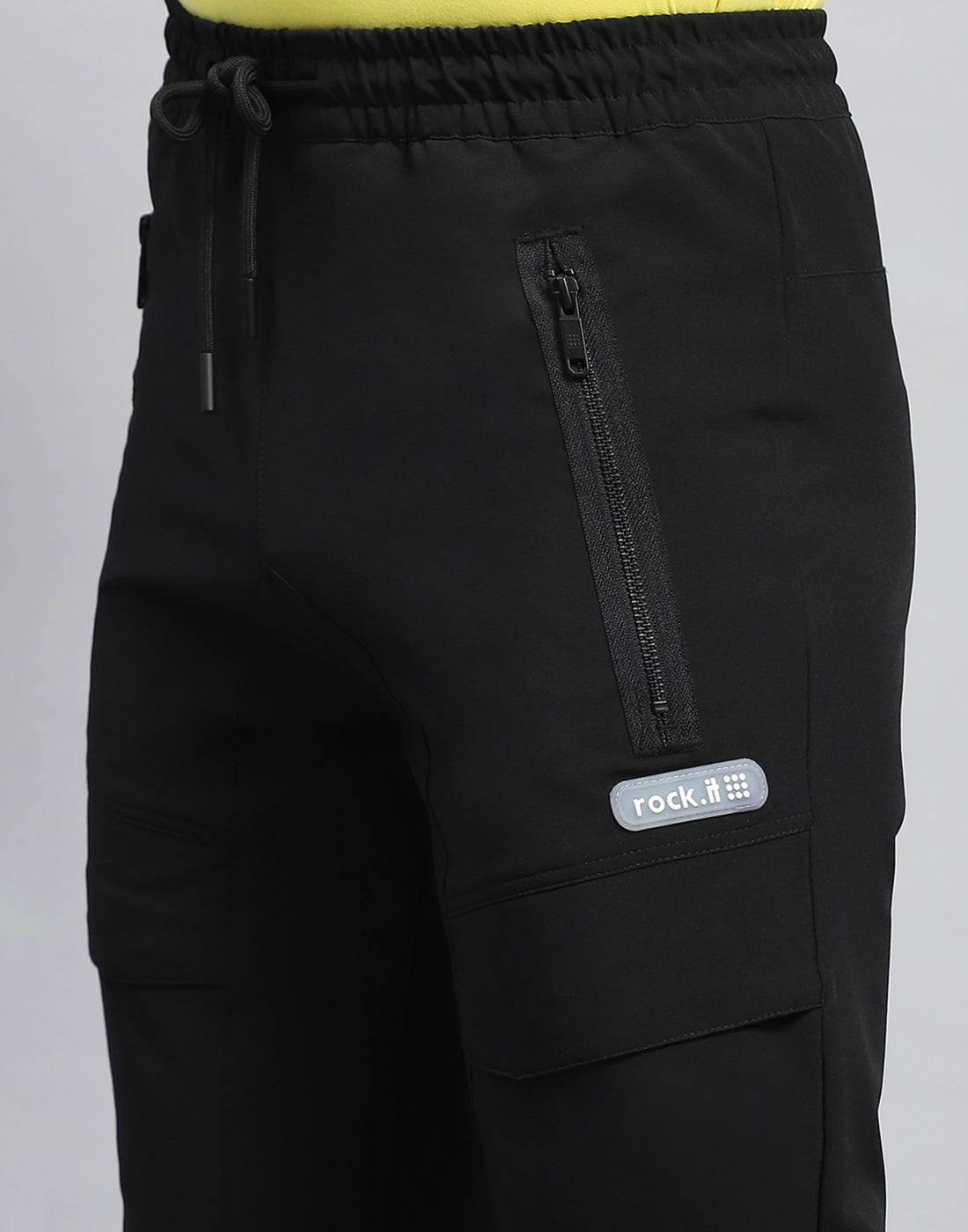 Rock.it Men Black Solid Regular Fit Jogger
