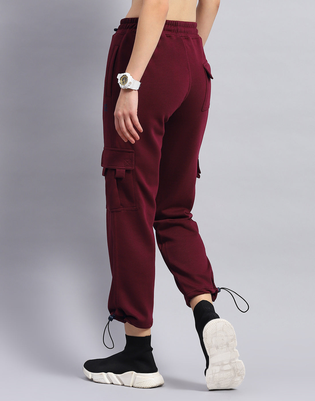 Rock.it Women Maroon Solid Regular Fit Lower