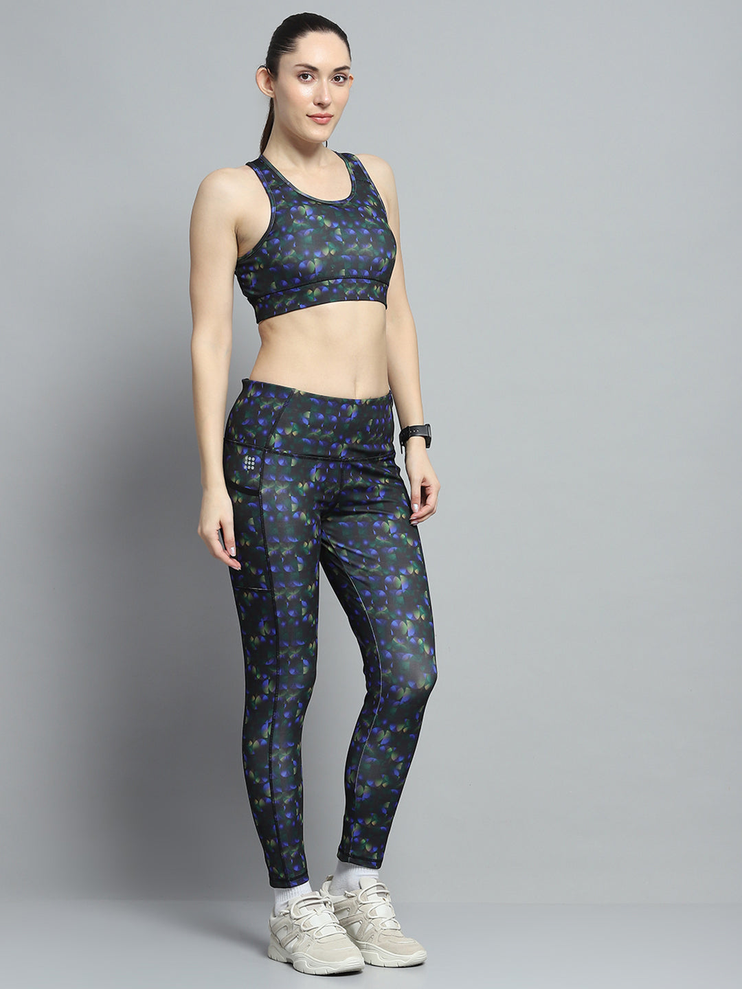 Rock.it Women Black Printed Mock Neck Full Sleeve 3Pc Cords Set