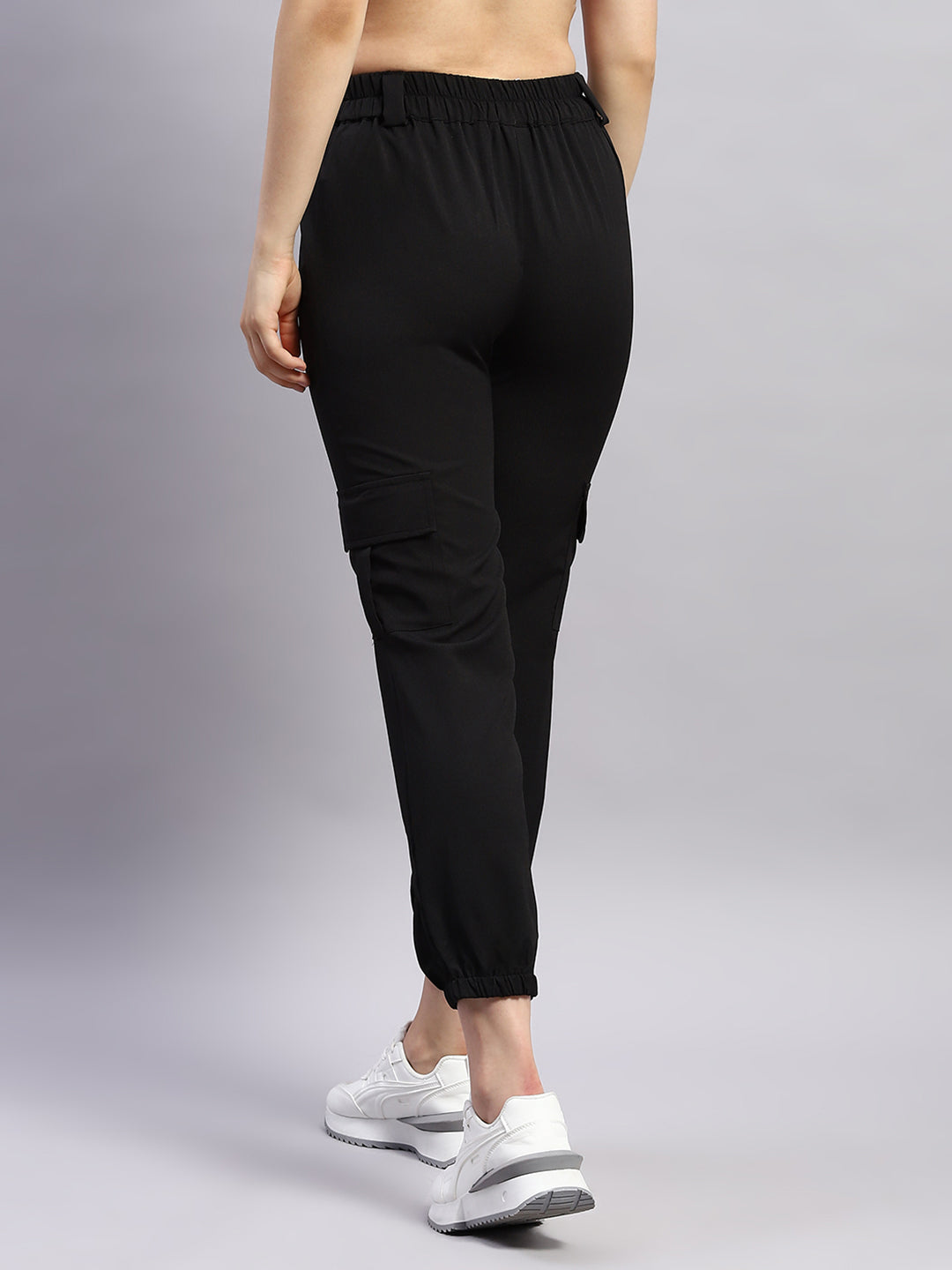 Rock.it Women Black Solid Regular Fit Lower