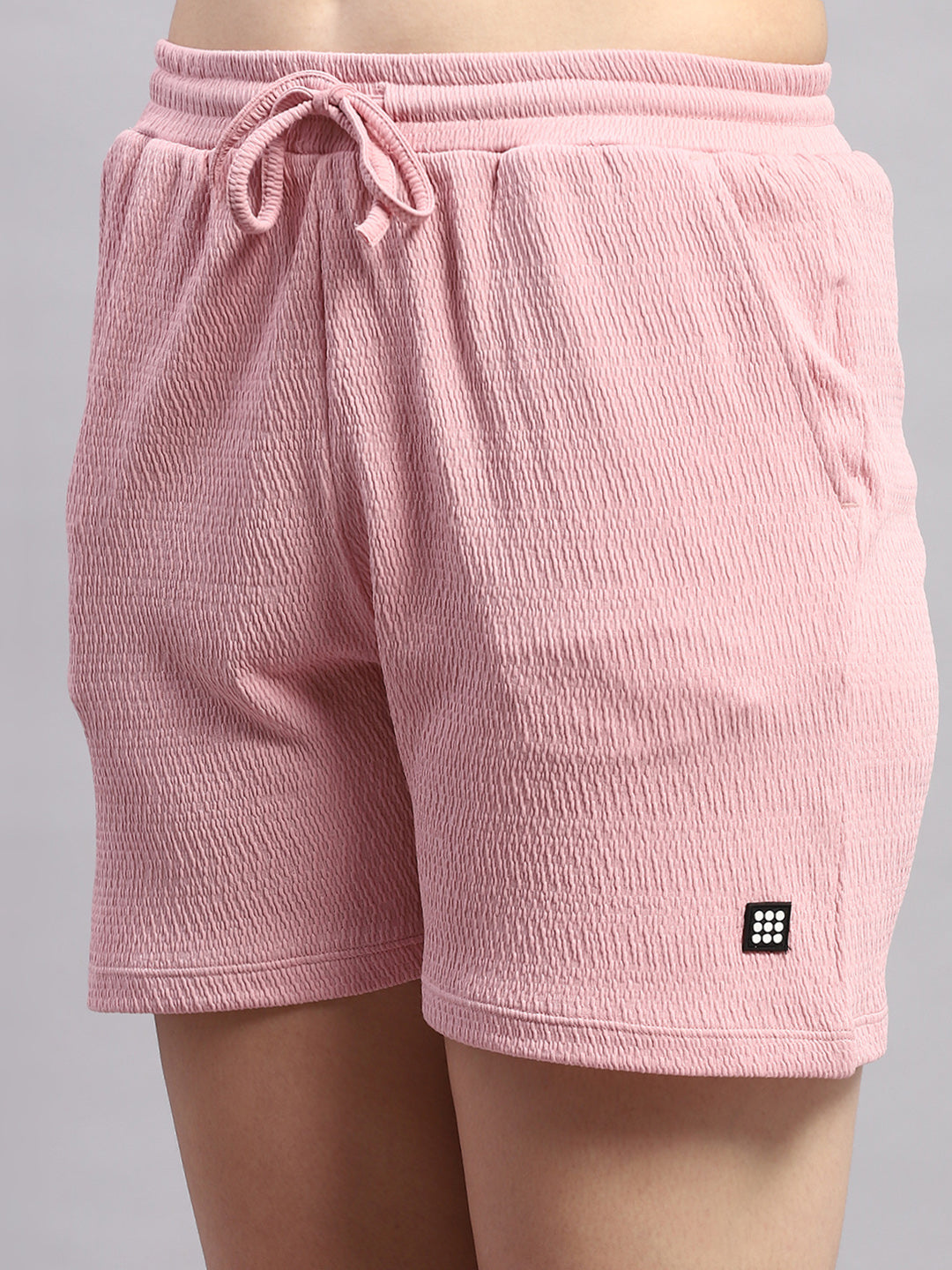 Rock.it Women Pink Self Design Collar Half Sleeve Cords Set