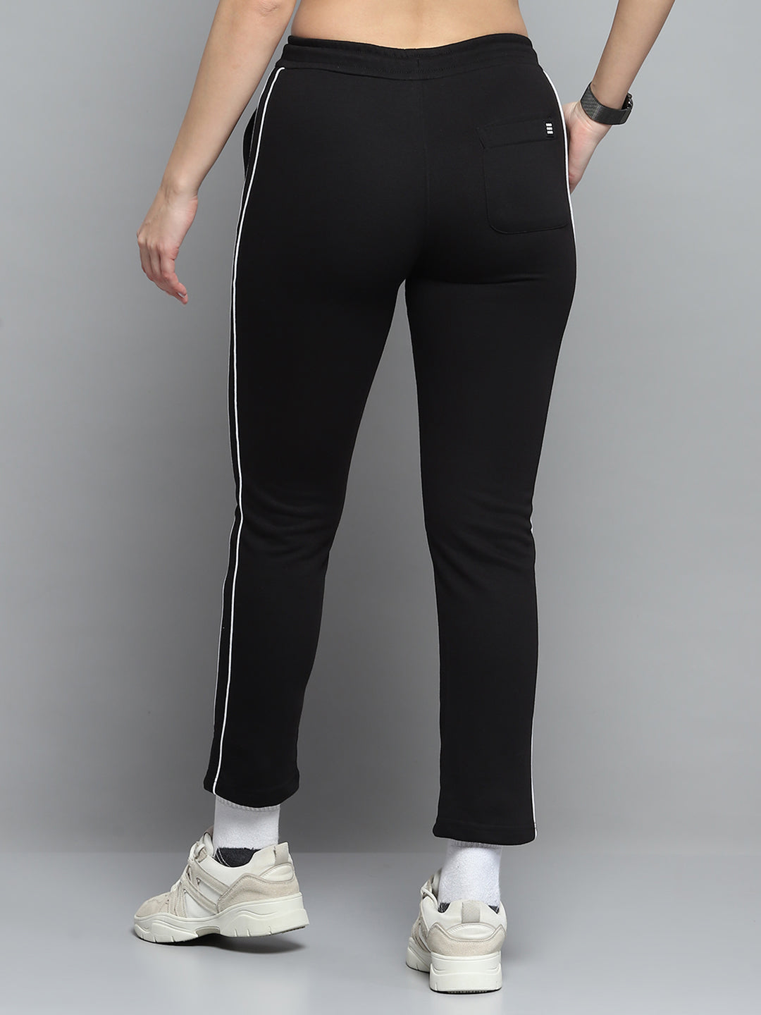 Rock.it Women Black Solid Regular Fit Lower