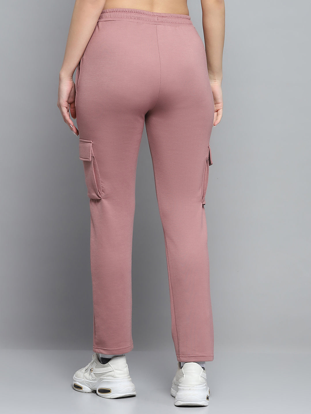 Rock.it Women Peach Solid Regular Fit Lower