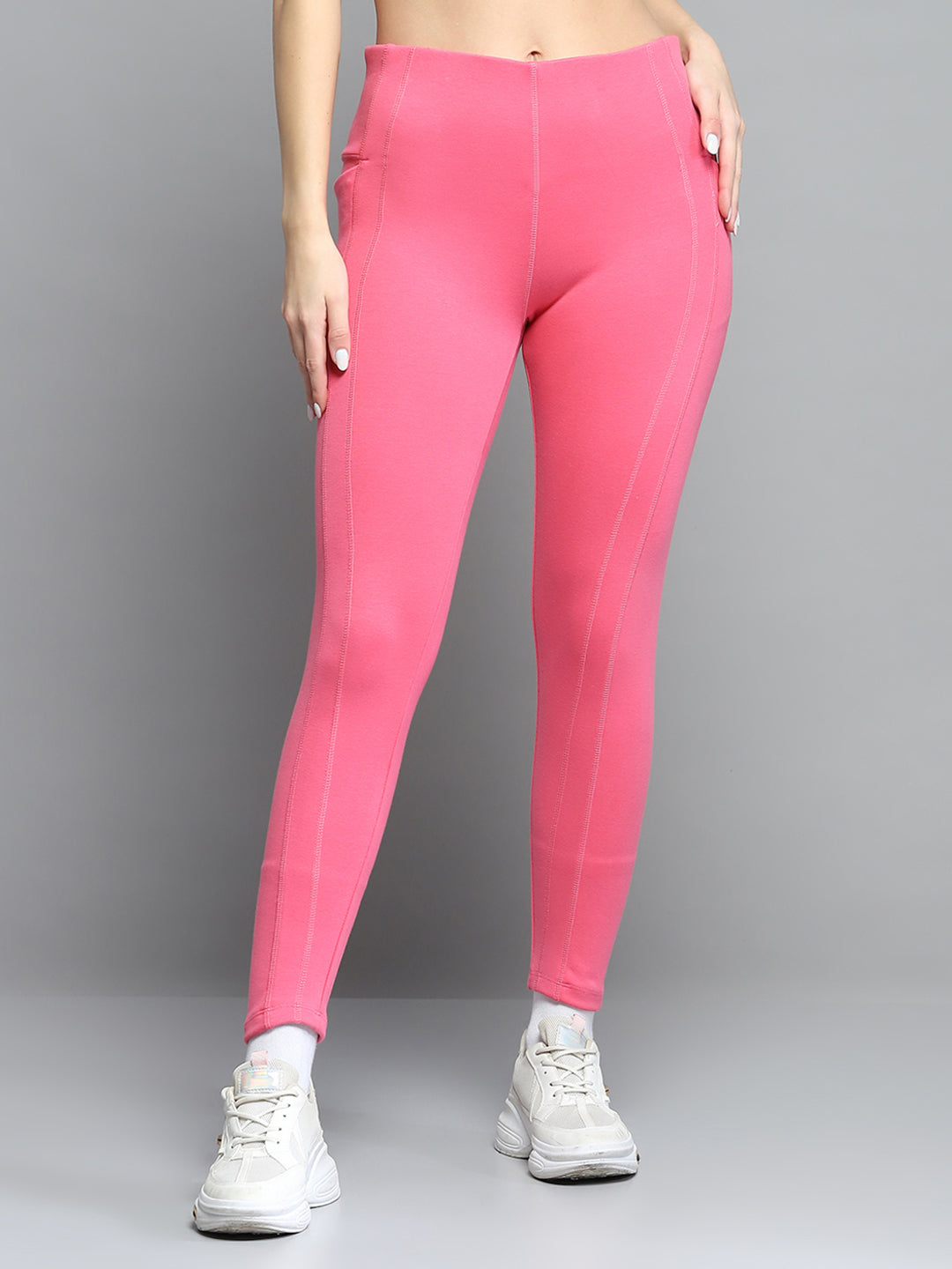 Rock.it Women Pink Solid Regular Fit legging