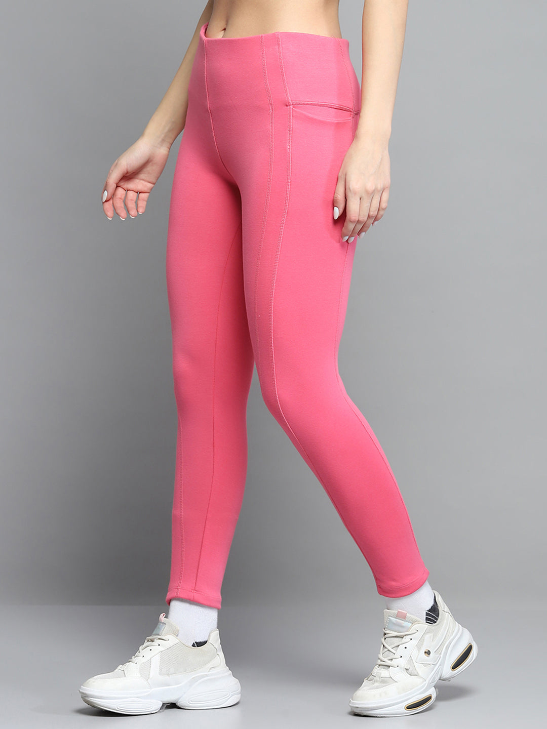 Rock.it Women Pink Solid Regular Fit legging