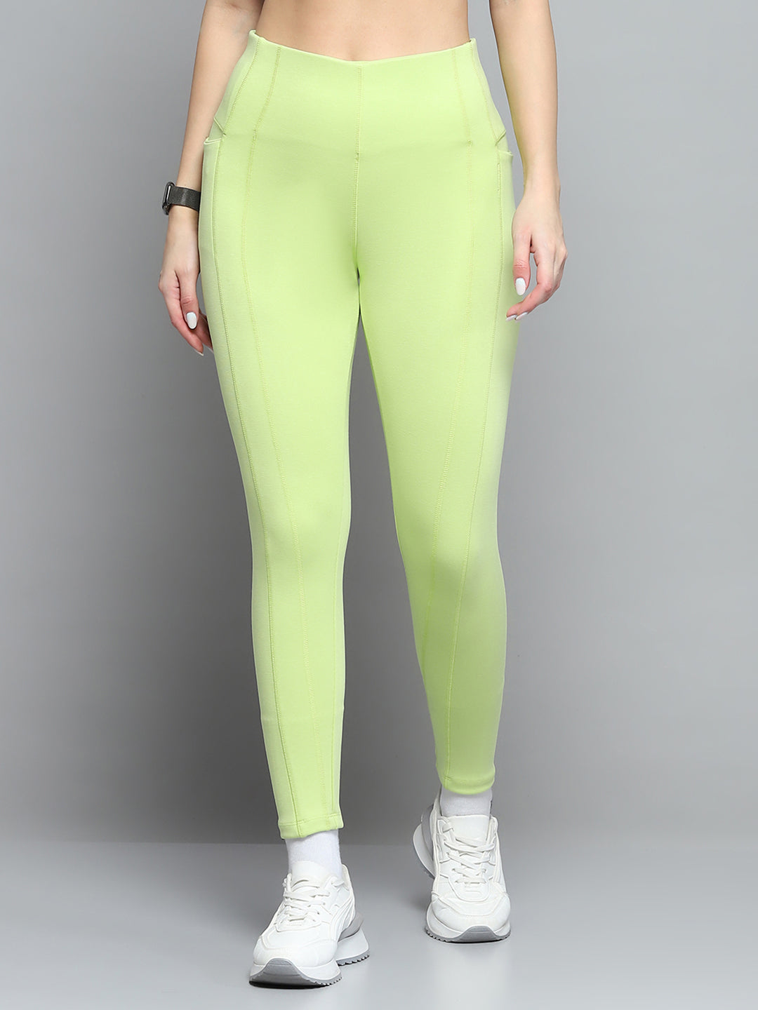 Rock.it Women Green Solid Regular Fit legging