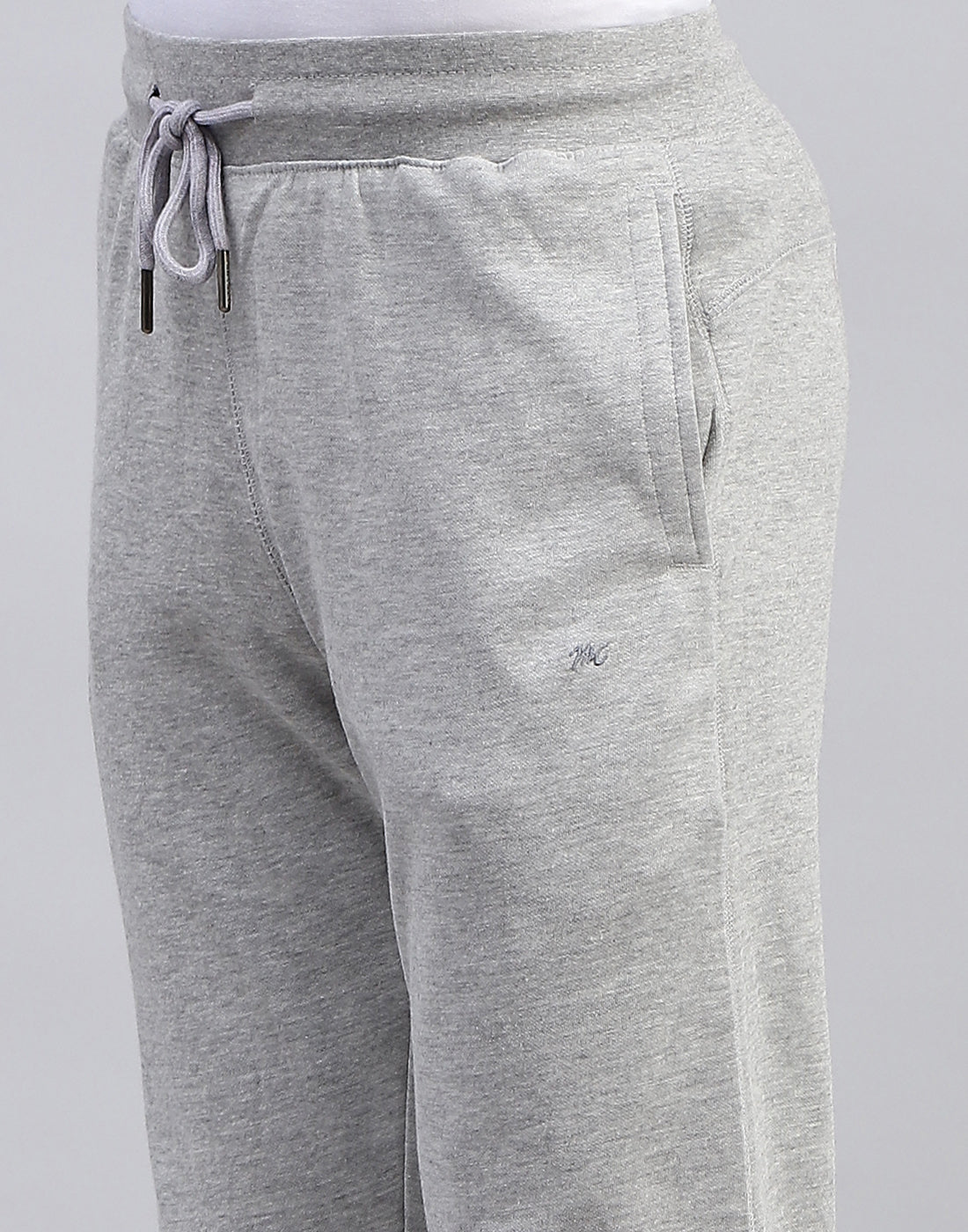 Men Grey Solid Regular Fit Lower