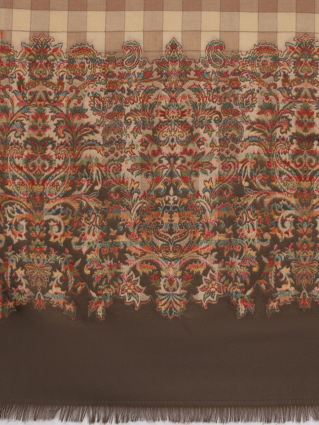 Women Multicolor Check Shawl