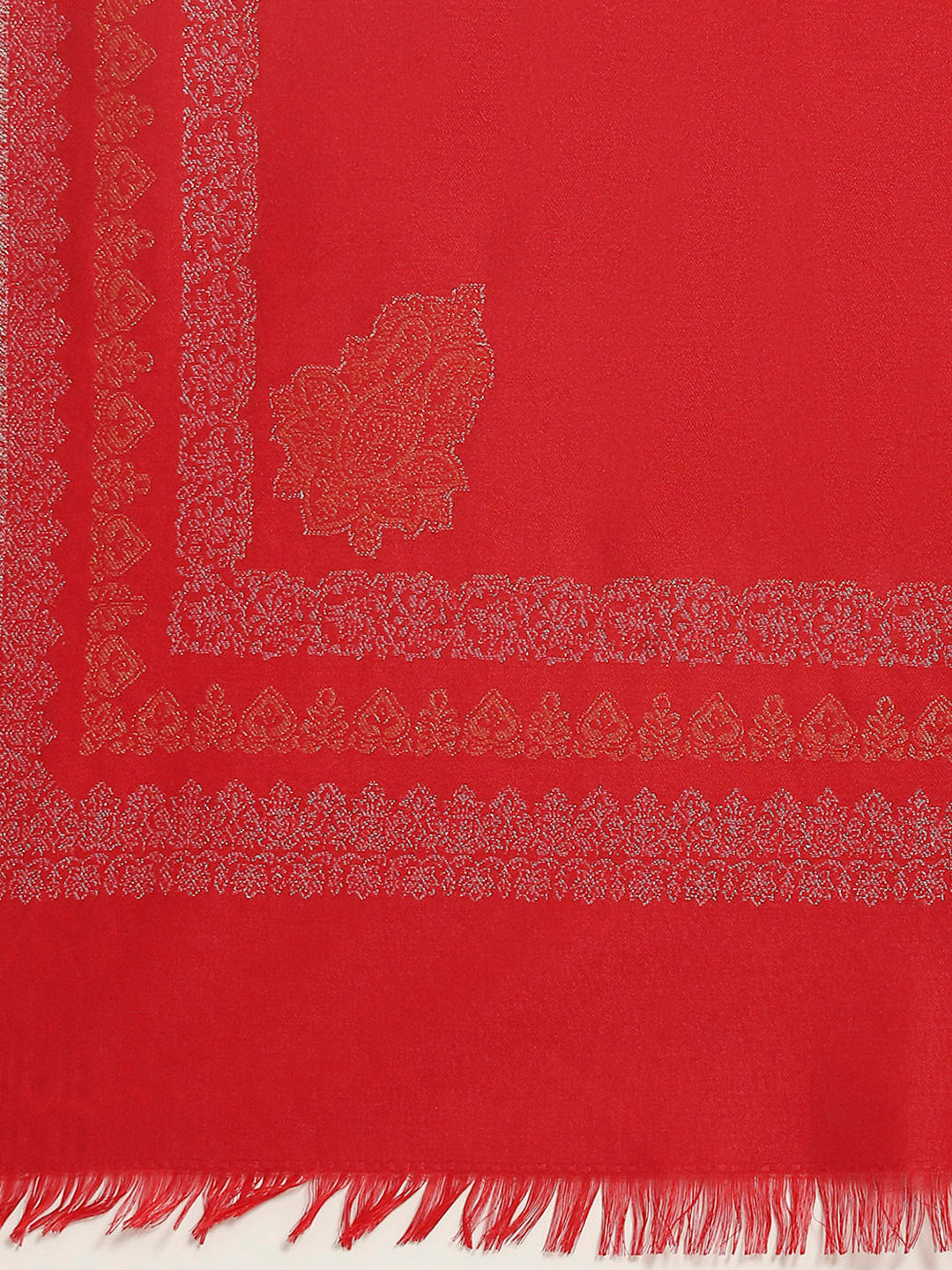 Women Maroon Self Design Shawl