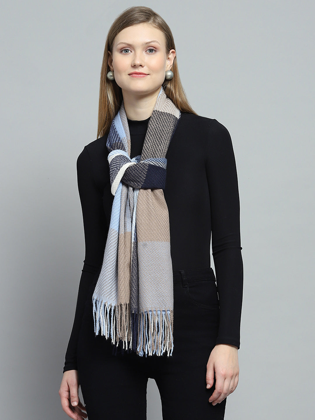 Women Multicolor Self Design Stole