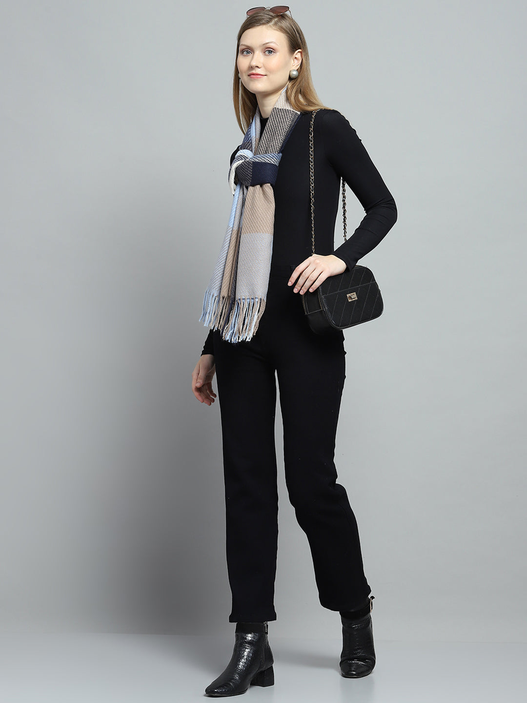 Women Multicolor Self Design Stole