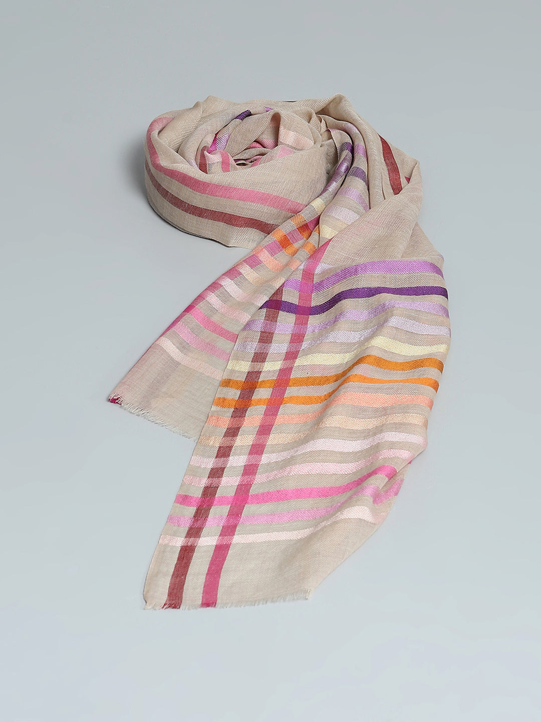 Women Multicolor Self Design Stole