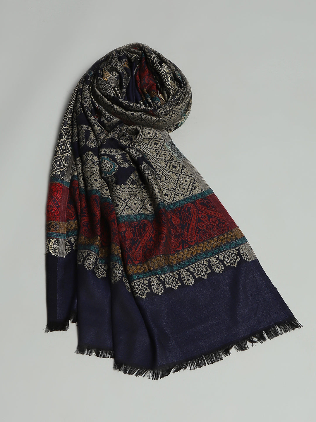 Women Multicolor Self Design Stole