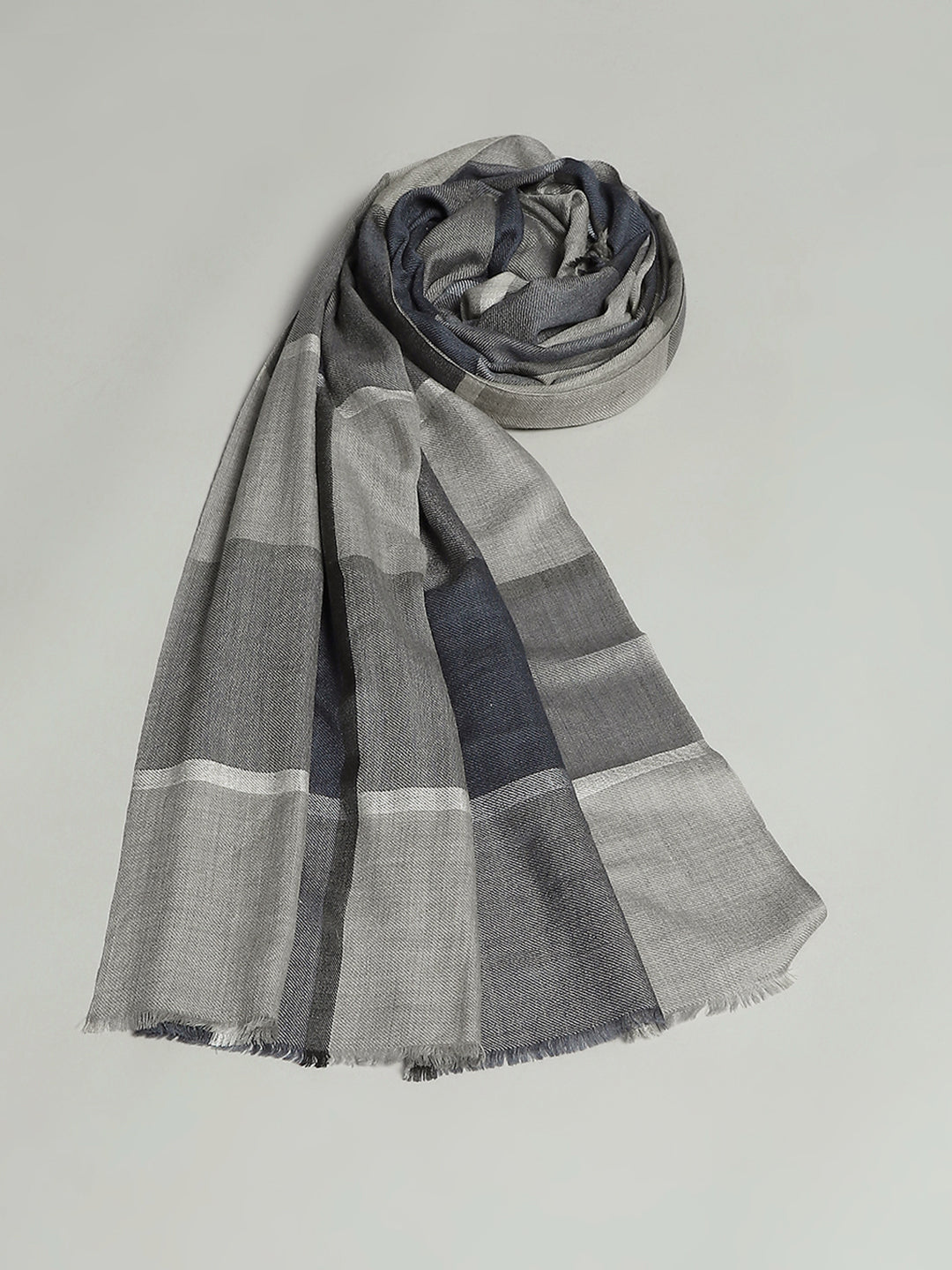 Women Beige Self Design Stole