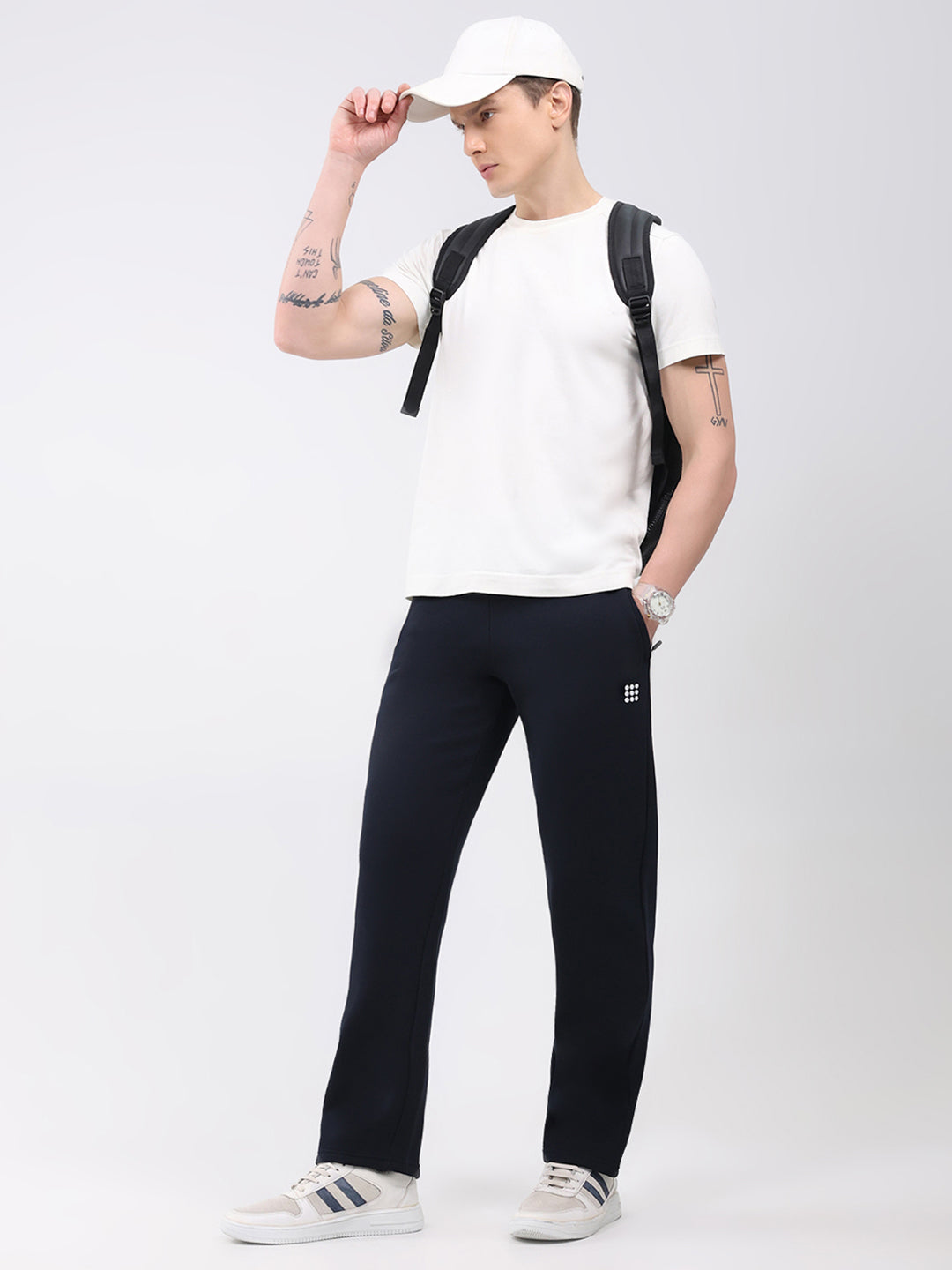 Rock.it Men Navy Blue Solid Regular Fit Winter Lower