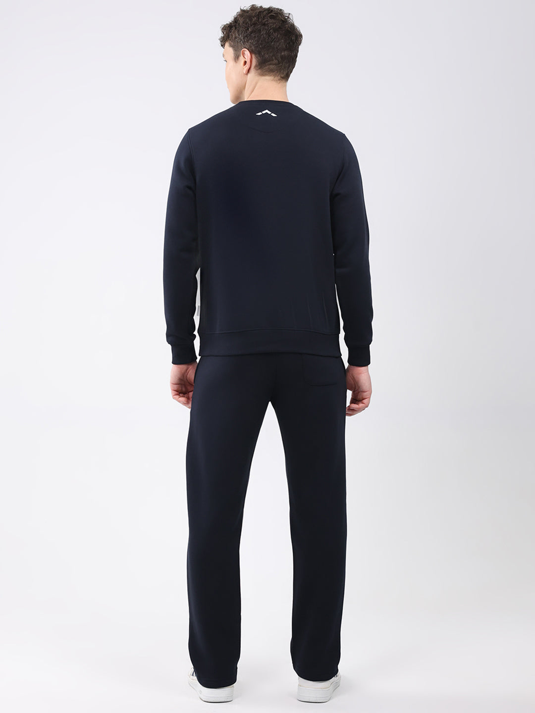 Rock.it Men Navy Blue Solid Round Neck Sleeveless Winter Tracksuit