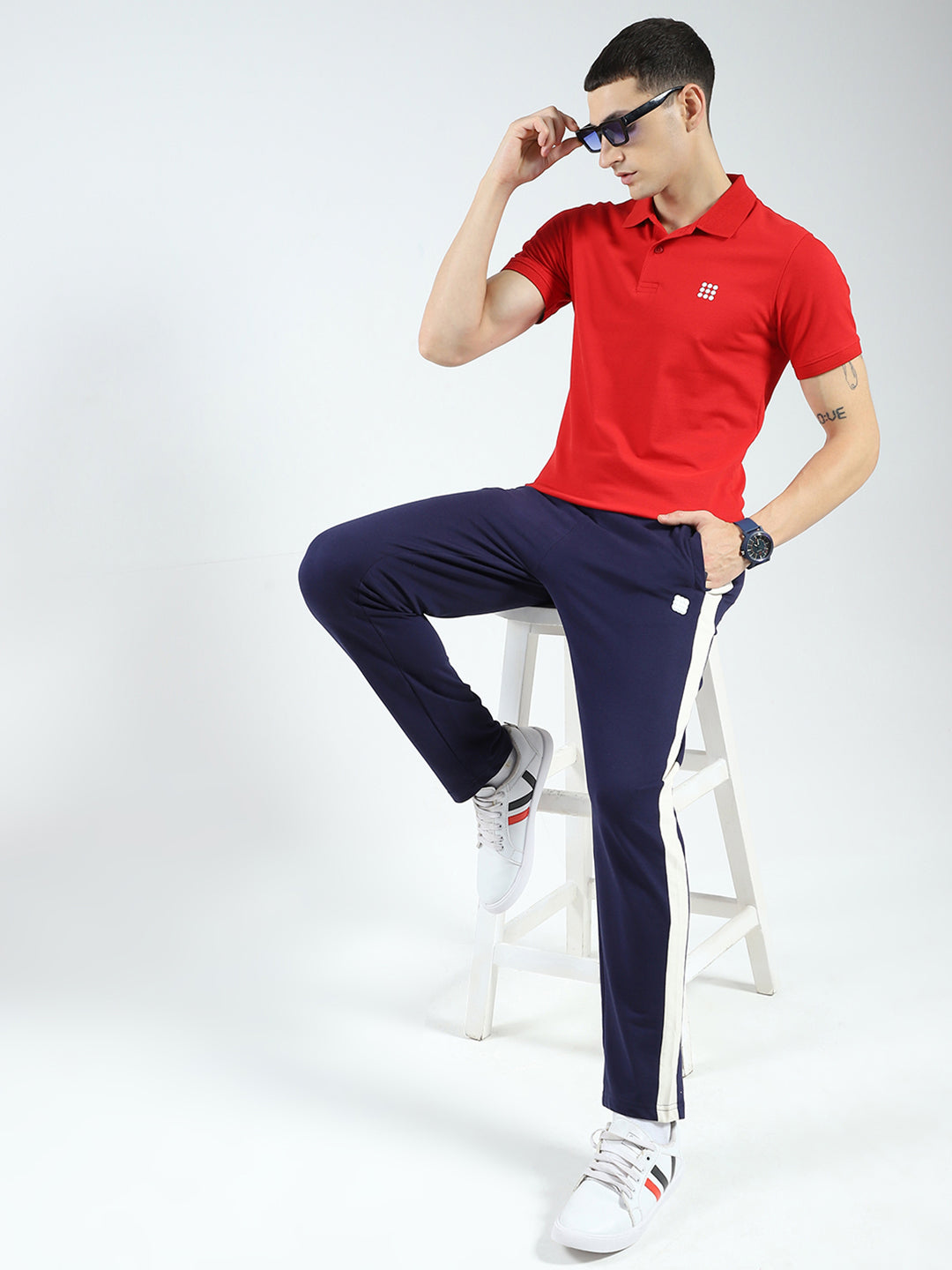 Rock.it Men Red Solid Collar Half Sleeve T-Shirt