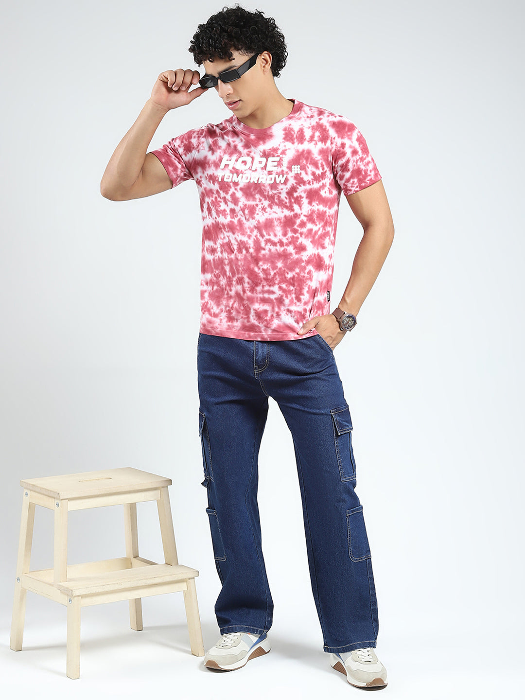 Rock.it Men Maroon Printed Round Neck Half Sleeve T-Shirt