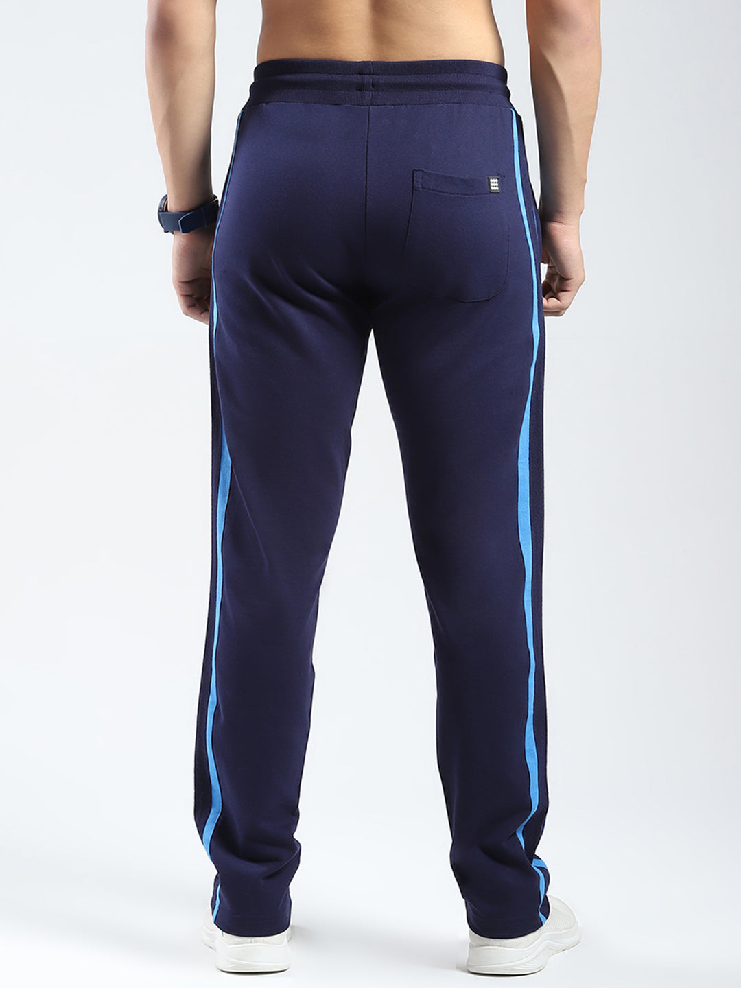 Rock.it Men Navy Blue Solid Regular Fit Lower