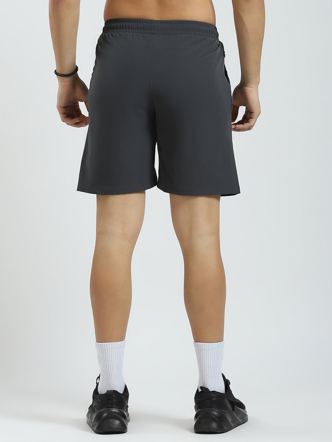 Rock.it Men Grey Solid Regular Fit Short