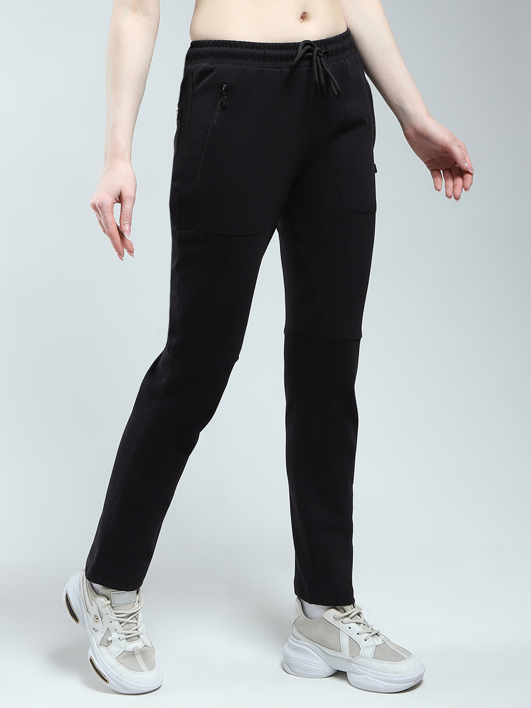Rock.it Women Black Solid Regular Fit Lower