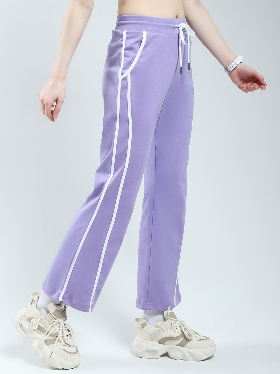 Rock.it Women Purple Solid Regular Fit Lower