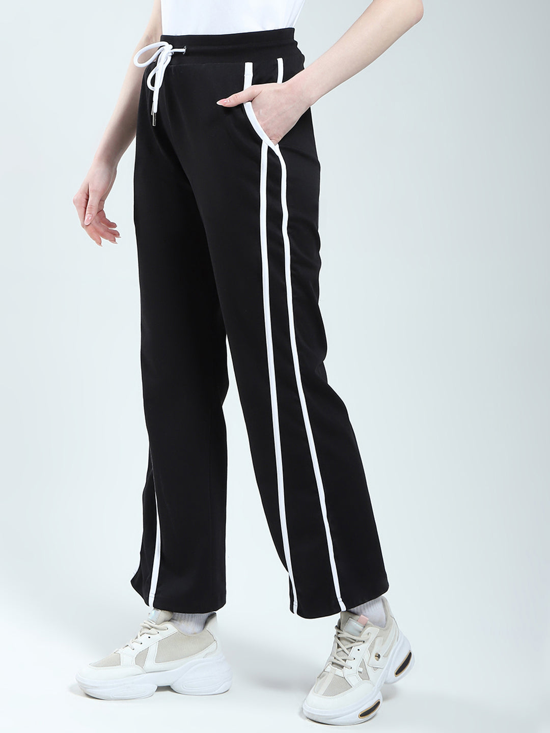 Rock.it Women Black Solid Regular Fit Lower