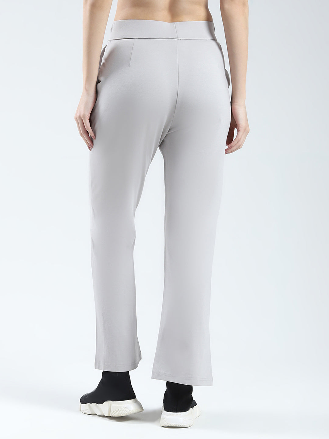 Rock.it Women Grey Solid Regular Fit Pant